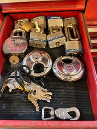 Multiple Sets Of  Pad Locks, Master Etc With Keys