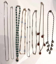 Multi Necklaces With Stones And Chains Some Sterling