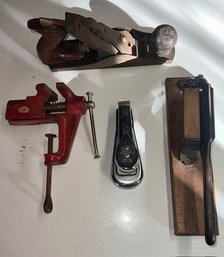 Group Of Vintage Tools And Desk Stapler