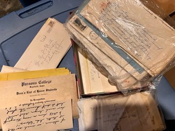 Lot Of Ephemera, Letters, Parsons College, Aloha Airlines, Etc