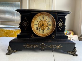 A Spectacular Ansonia Mantle Clock  RARE Face