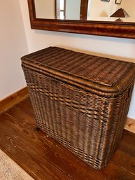 Wicker/rattan 3 Section Laundry Bin