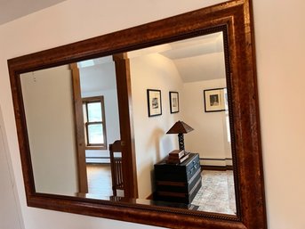 Burl Wood Beveled Mirror Approx 44' Long