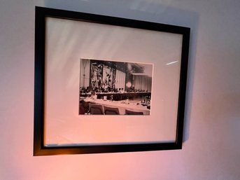 Framed Black And White Photo. UN? Pan AM? 16 X 20