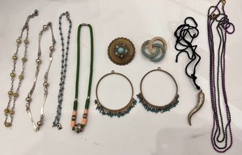 Mix Group Of Vintage Jewelry Earrings, Necklaces, Pins!