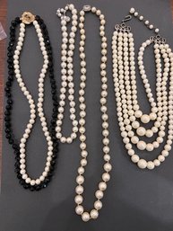 Lush 4 Sets Of Faux Pearl Necklaces