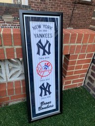 New York Yankee Frames Tapestry 12 X 36 ' Approx