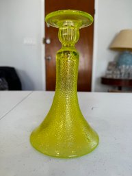 Handblown Citrine Glass Vase Or Candle Stick