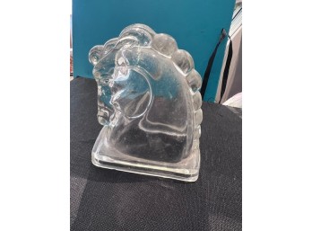 A Vintage Glass Horse Bookend?