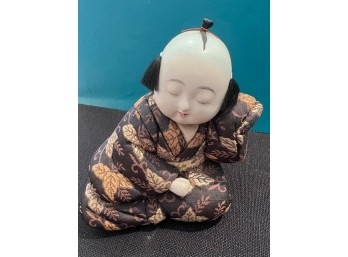 Japanese Sitting Figure Silk Robe