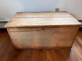 Early 20th Century English Pine Blanket Chest  35'L X 20 X 20'