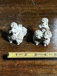 2 Vintage Porcelain Poodles