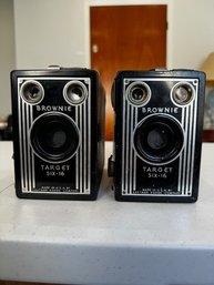 A Pair Of Brownie Target 6-sixteen Box Cameras