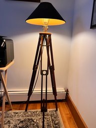 Adjustable Cherry Wood Tripod Surveyors Lamp