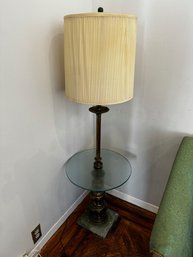 Epic MCM Glass Table Lamp Brass Bass