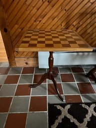 Inlaid Wood Checkkers / Chess Table