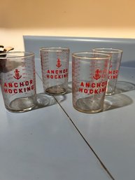 Group Of 4 Anchor Hocking Glasses