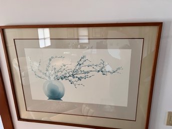 30 X 40 Framed Still Life Print, Cherry Wood Stain Solid Frame