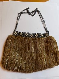 Retro Look Evening Bag Approx 6 X 8 Magnetic Close