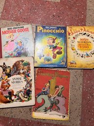 Golden Books, Pinocchio Mother Goose, Animal Stories All  AS IS