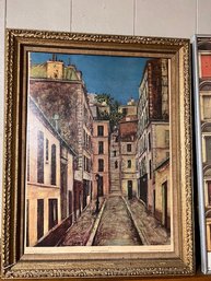 Framed Canvas Look Print Of Streets Of Montmartre