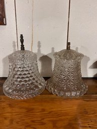 2 Fabulous Vintage Glass Lamp Shades