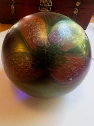 The Glassworks Hand Blown Paperweight Approx 5' Ice Fire