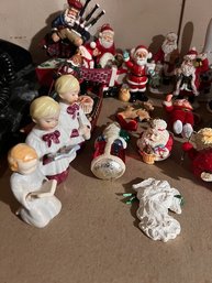 Large Group Of Christmas Figurines Etc