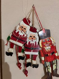 Hanging Christmas Decor Articulated Santas