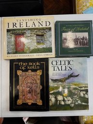 A Group Of 4 Coffe Table Books, Ireland, Celtic, Book Of Kells Etc