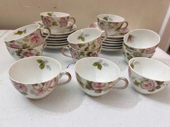 A Group Of 12 Cups And Saucers By Silesia