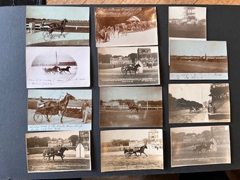 Group Of 12 1920's Trotter Horse Racing Photographs