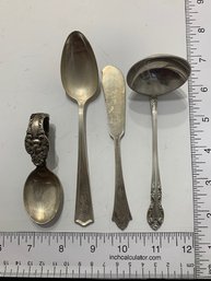 Lot Of Sterling Silver  Spoons And Knife