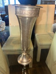 An Art Nouveau Tall Silver Plate Vase By  Silvercraft 1911