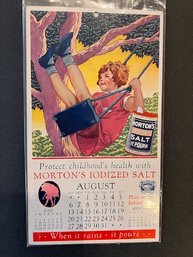 Morton's Salt Advertising Postcard 4 X 8' Approx