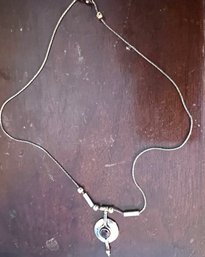 Sterling Silver Handcrafted Pendant With Stone