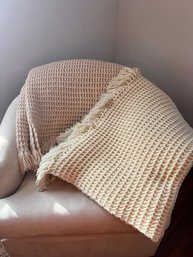 2 Knit Blanket Throws Clean