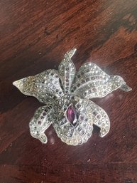 Swarovski Crystal Iris Pin
