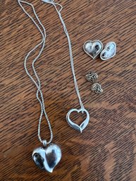 Sterling Silver Necklaces And Earrings One Gorham