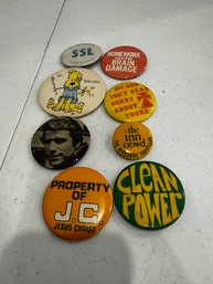 A Group Of 1970's Buttons