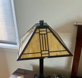 A PAIR Of Table Lamps Stained Glass