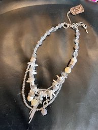 A Crystal And Beaded  And More Oh My ! Necklace