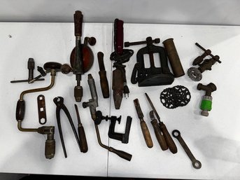 A Group Of Various Vintage Tools