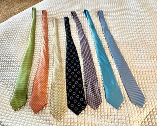 A Group Of 7 Hermes, Ferragamo And  Armani Ties