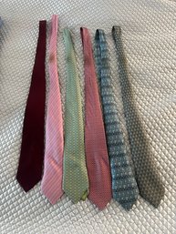 A Second Group Of 6 Hermes, Armani And Ferragamo Ties