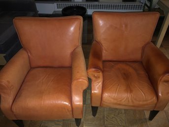 2 Leather Armchairs