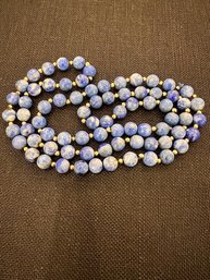 A Lapis With Gold Separaters 18' Length