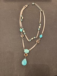 A Sterling 925 Necklace With Semi Precious Stone Made In Israel