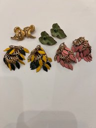 A Group Of Funky Retro Earring! All Clip