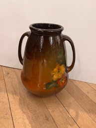 A Weller ... Rookwood? Floral Two Handled Pottery Vase